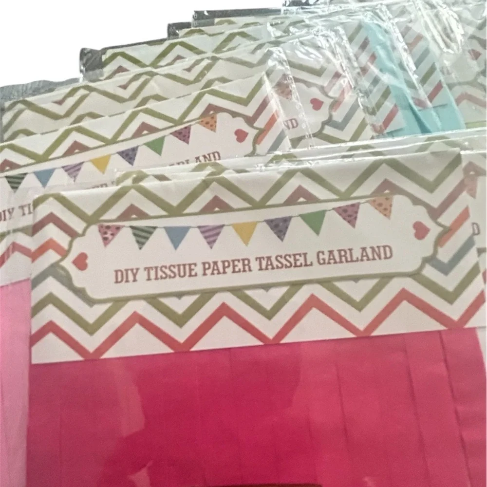 DIY Tissue Paper Tassel Garland Kit, NEW